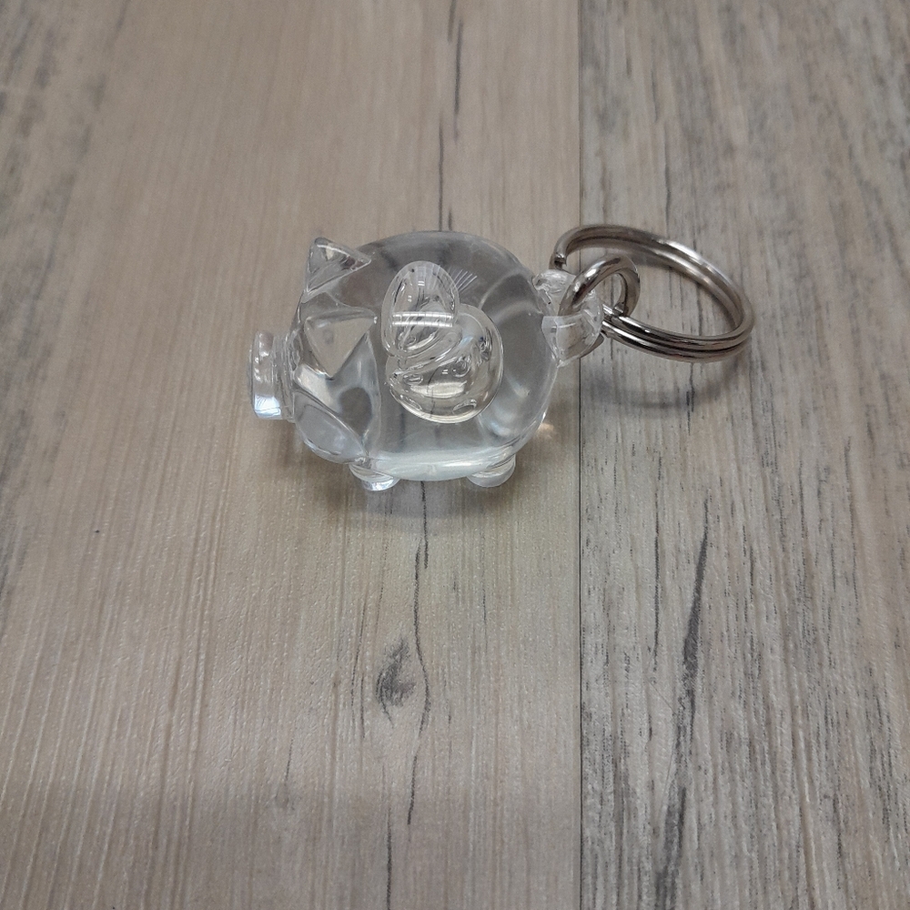 Clear Piggy Keychain Size:OS  Source Unknown